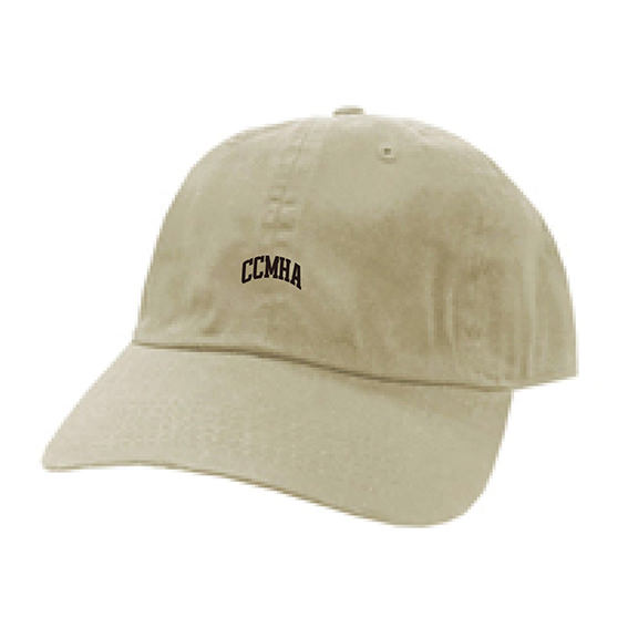 CCMHAロゴキャップ_ベージュ×ブラック