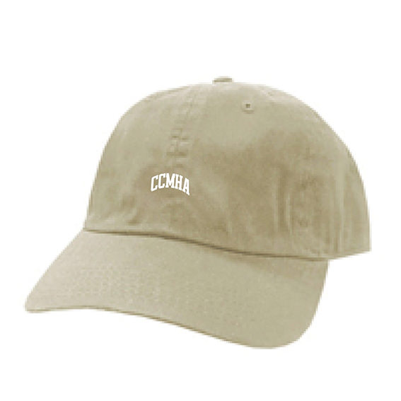CCMHAロゴキャップ_ベージュ×ホワイト